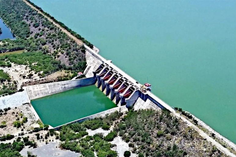 $!El Cuchillo registra actualmente un almacenamiento de 750 millones de metros cúbicos (66.8%), tras el desfogue masivo realizado por el Gobierno federal para el pago de la deuda hídrica.