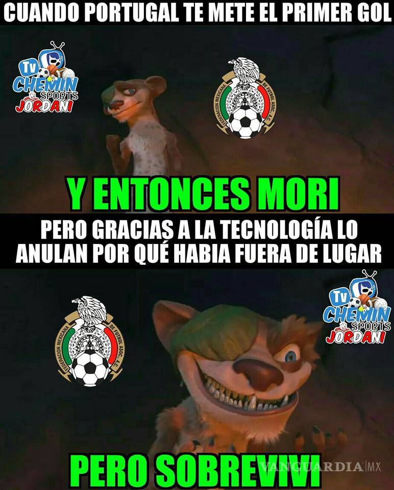 $!Los memes del México vs Portugal