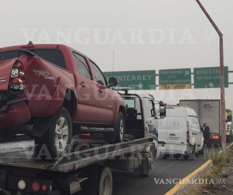 Se registra accidente en la Saltillo-Monterrey