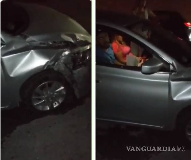 Joven choca e intenta darse a la fuga en Saltillo, usuarios la llaman #LadyQueTeFalta