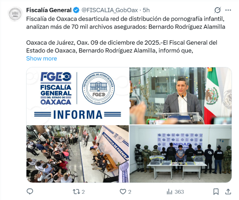 $!Informe de la Fiscalía de Oaxaca por X
