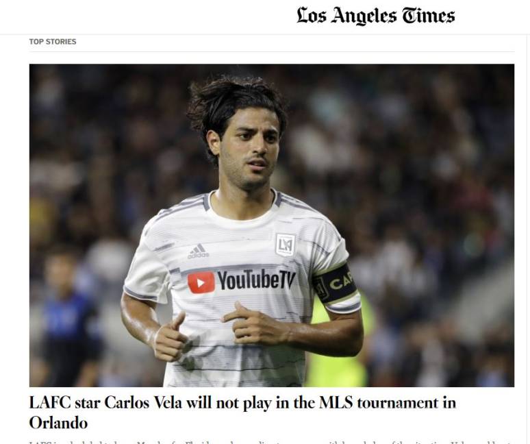 $!Carlos Vela no participará en el regreso de la MLS