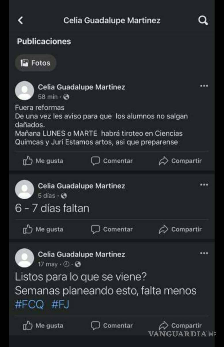 $!Amenazan con tiroteo en campus rectoría de la UAdeC