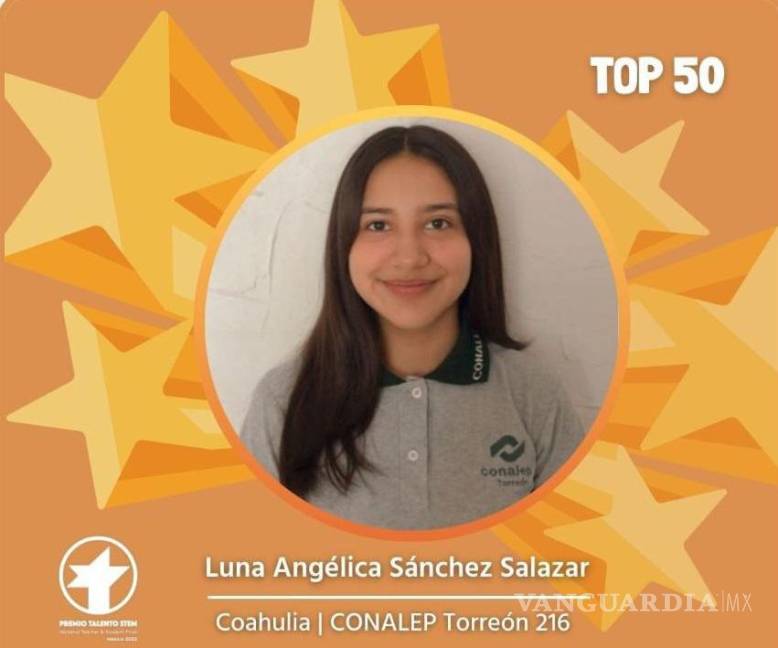 $!Luna Angélica figura en la lista de los 50 mejores alumnos del País en la enseñanza de Ciencias, Tecnología, Ingeniería y Matemáticas.