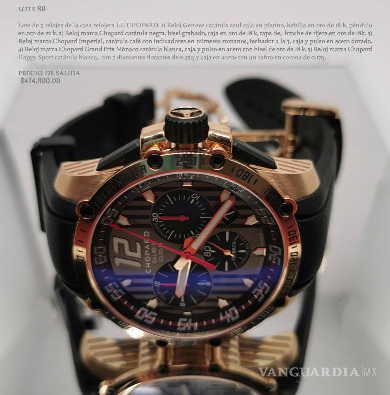 $!Las joyas del Narco que subastarán en Los Pinos: pulseras de 2 millones, relojes de 1 millón y más