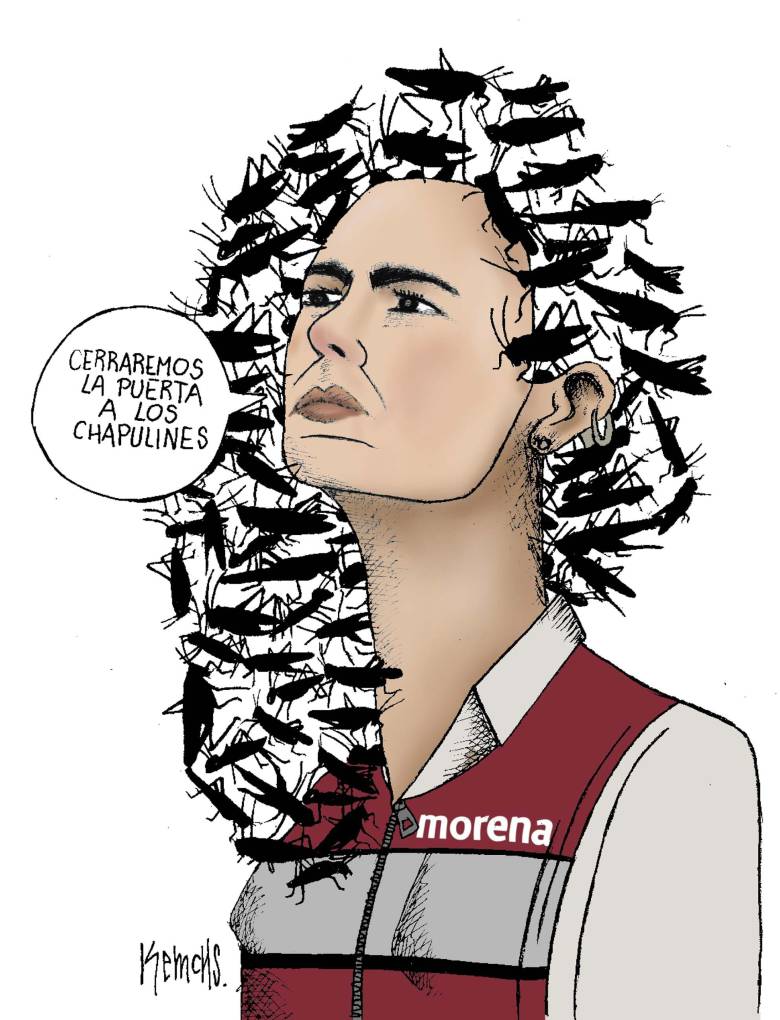 Luisa María Alcalde: Mujer de cabello rizado