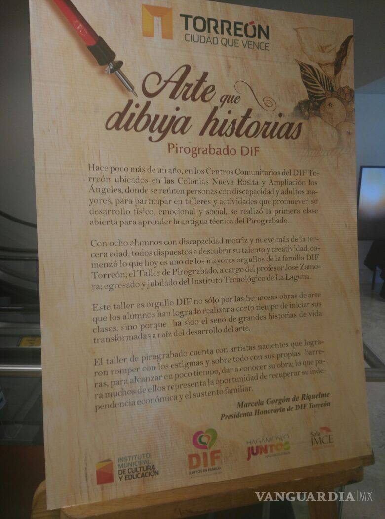 $!Alumnos con discapacidad exponen obras de pirograbado en Torreón
