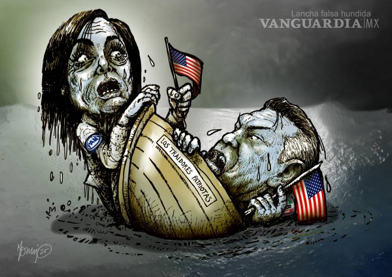 Lancha falsa hundida