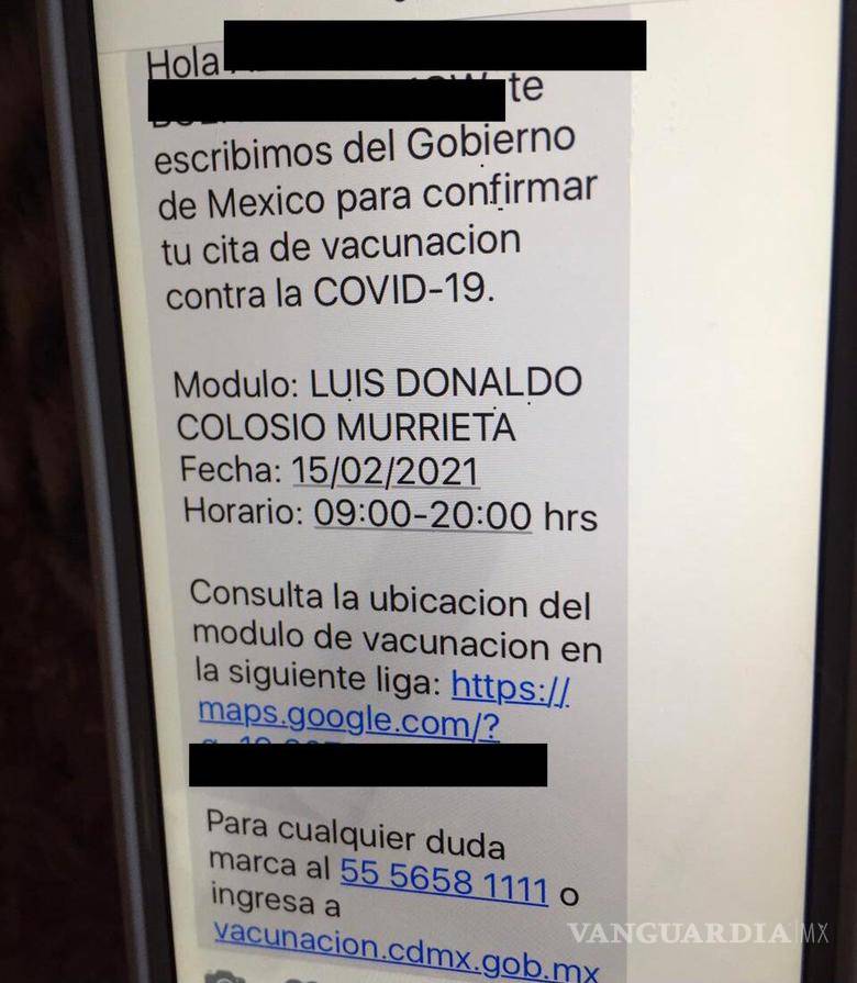 $!Con mensajes SMS confirman citas a adultos mayores para vacuna COVID