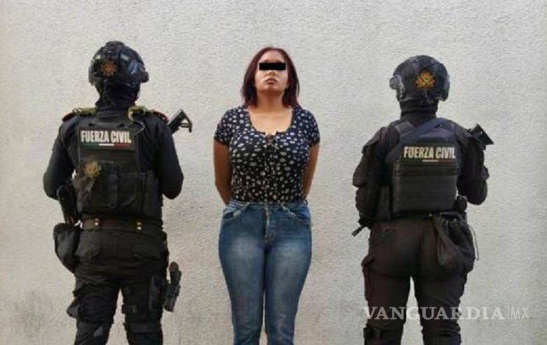 $!Fuerza Civil informó que la mujer, de 32 años, fue capturada gracias a trabajos de prevención y contención delictiva.