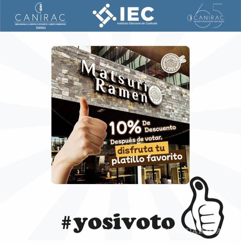 $!Restaurantes y museos incentivan el voto en Saltillo con promociones y descuentos