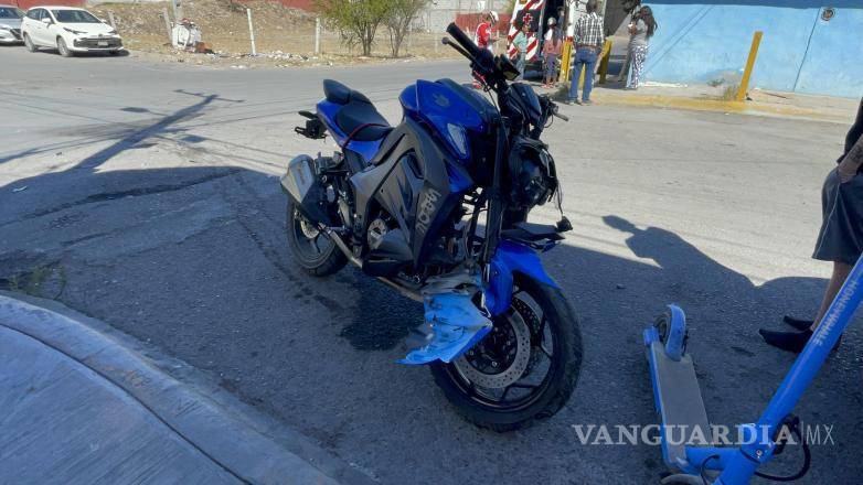 $!El lesionado no portaba casco de seguridad al momento del percance.