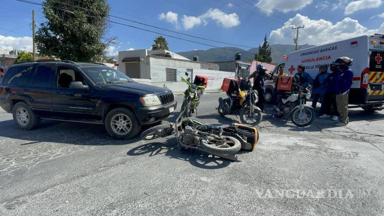 $!Gonzalo “N”, de 24 años, conducía una camioneta Jeep Grand Cherokee y no se percató de la motocicleta que circulaba sobre la calle Mesquite.