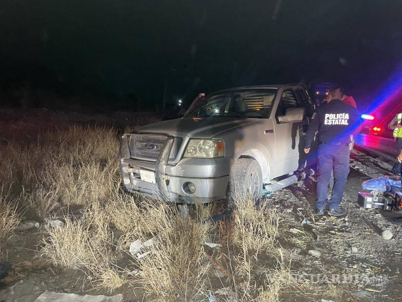 $!La camioneta Ford Lobo involucrada en el accidente fue asegurada por las autoridades tras el incidente.