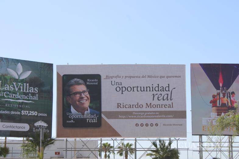 $!Ricardo Monreal dijo en su reciente visita a Coahuila que él no tiene ningún espectacular.