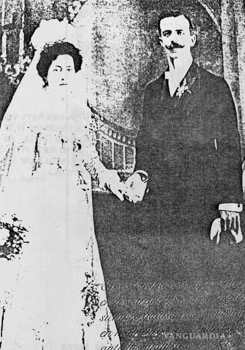 $!Casamiento de María y Ángel Villar en enero de 1902.