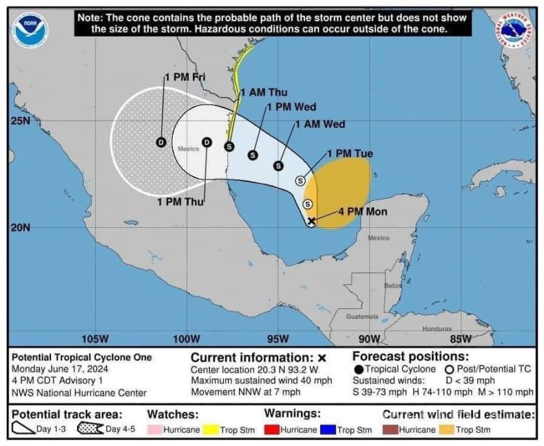 $!El primer ciclón de la temporada podría golpear con fuerza a Coahuila.