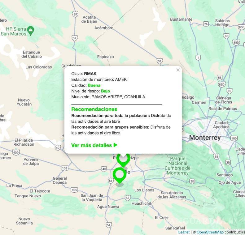 $!Monitoreo del aire en Ramos Arizpe.