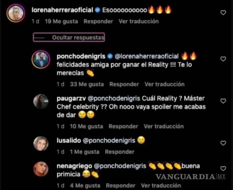$!Poncho De Nigris falicitó a Lorena de Herrera antes de tiempo.