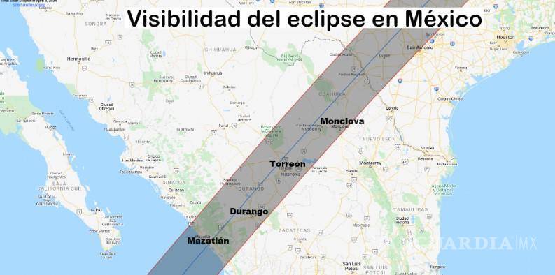$!En los estados de Coahuila, Durango y Sinaloa se verá en todo su esplendor el Eclipse Total de Sol.