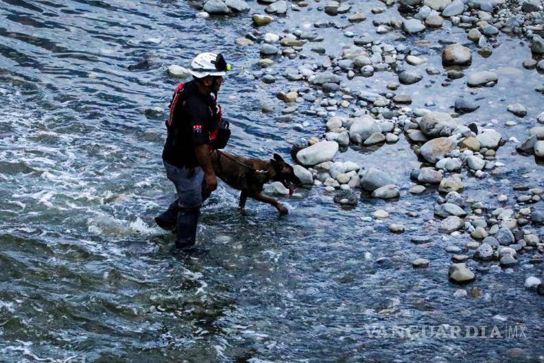 $!‘Peinan’ Río Pesquería en búsqueda de un hombre arrastrado por la corriente, en NL