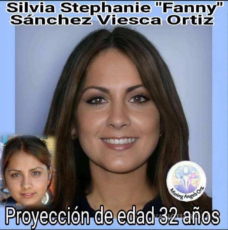 $!El rostro de ‘Fanny’, capturado en su última fotografía antes de desaparecer en 2004, se ha convertido en un símbolo de resistencia en Torreón. Aquí la proyección de cómo luciría actualmente.