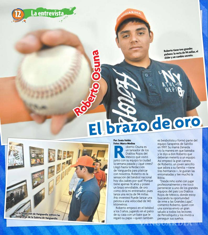 $!Vanguardia recuerda el debut de Roberto Osuna