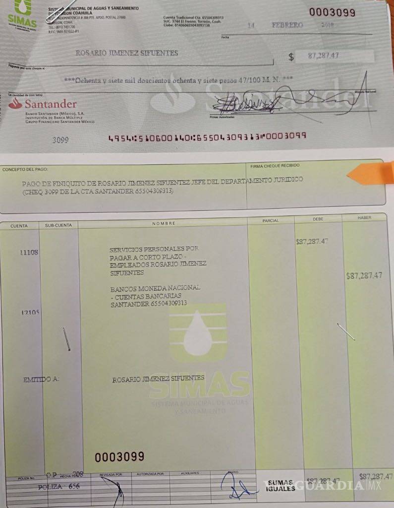 $!Denuncian se autoriza finiquito de 87 mil pesos