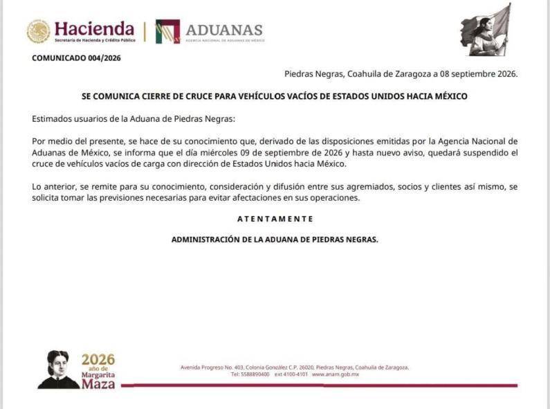 $!El cierre temporal entró en vigor este 9 de septiembre y permanecerá hasta nuevo aviso.