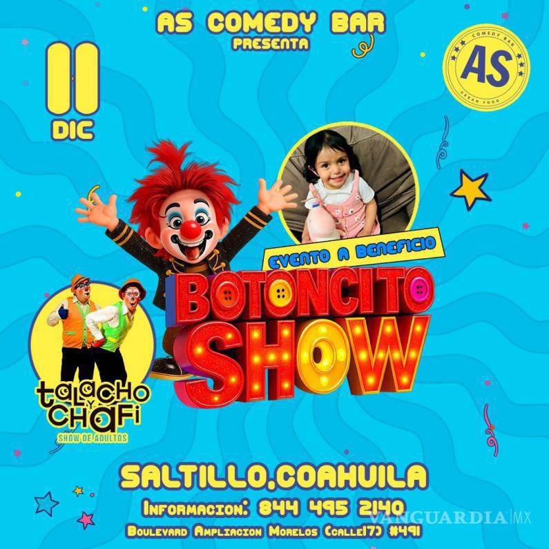 $!Evento a beneficio para el trasplante de Yoana se realiza en As Comedy Bar Saltillo, donde se presentarán artistas locales.