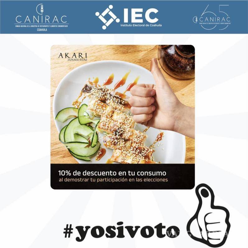 $!Restaurantes y museos incentivan el voto en Saltillo con promociones y descuentos