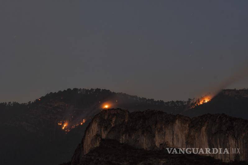 $!Aspectos del incendio en el Cañón de San Lorenzo