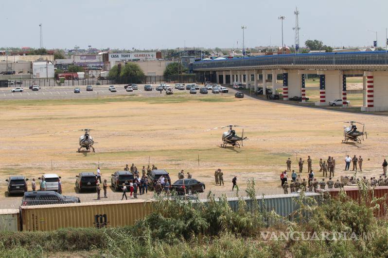 $!Texas despliega cientos de agentes, helicópteros y patrullas para cuidar el río Bravo.
