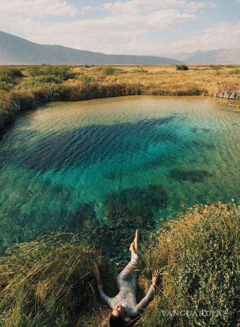 $!Kerolyn Soaeres en una de las pozas del pueblo mágico coahuilense.