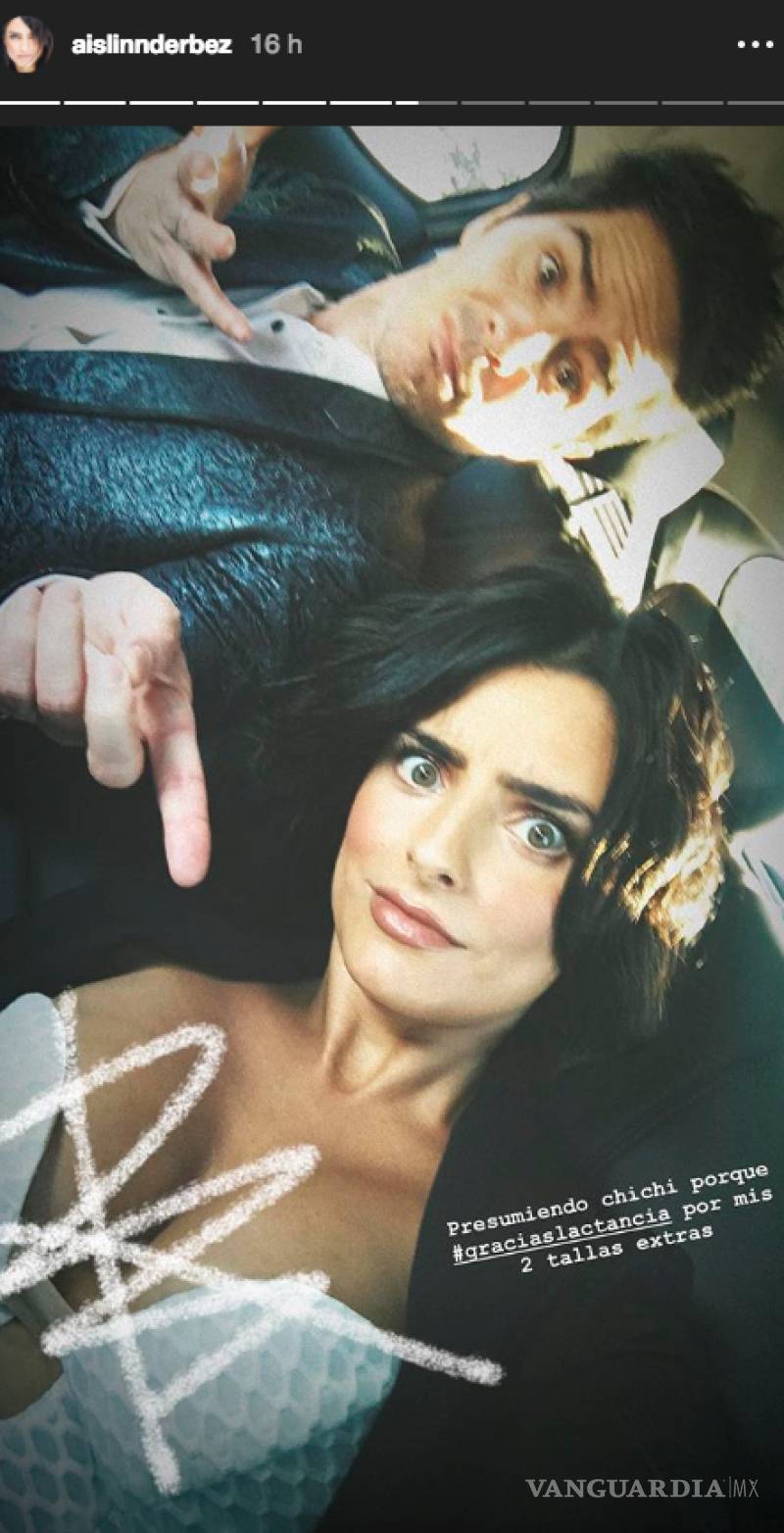 $!Aislinn Derbez ahora es una sexy mamá y muestra tremendo escote