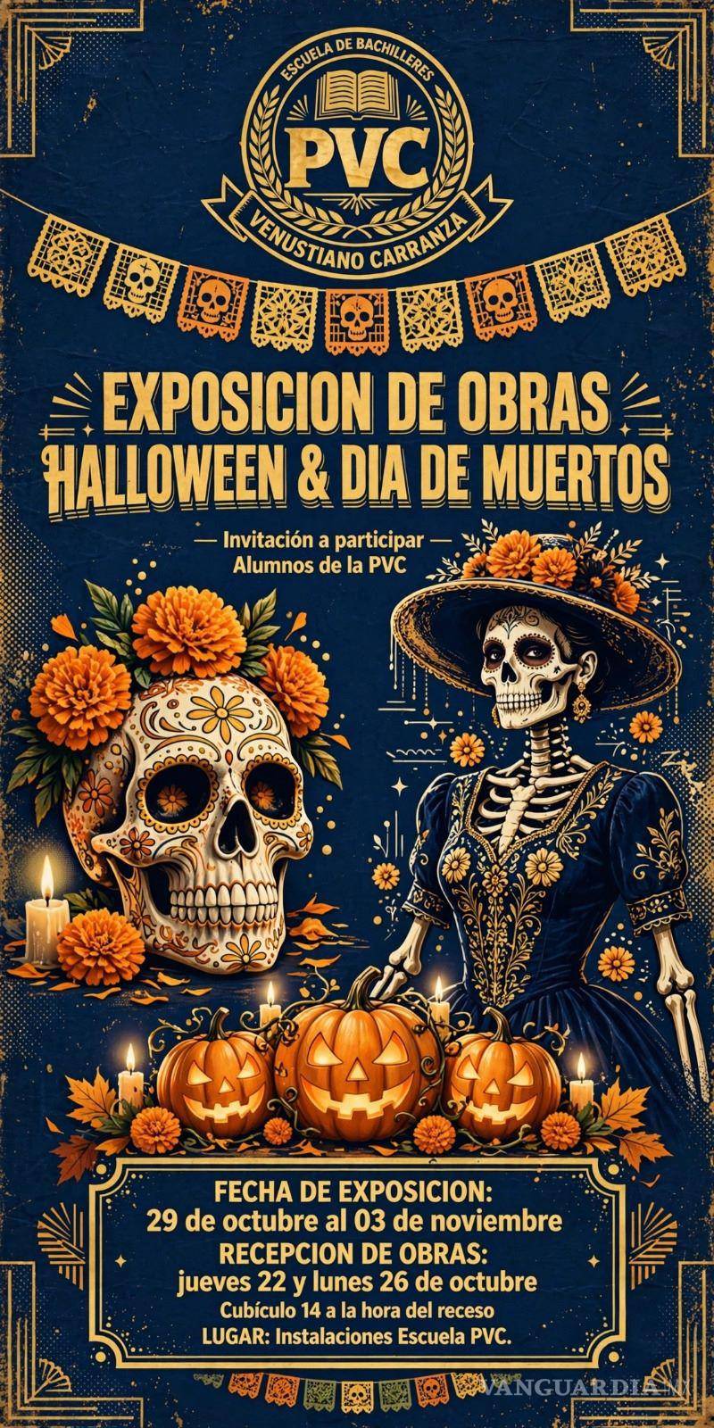 $!La Preparatoria Venustiano Carranza abrirá su exposición de obras del 29 de octubre al 3 de noviembre.