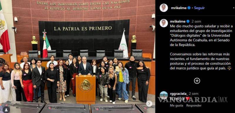 $!En el Senado el legislador Riquelme recibió al grupo de investigación “Diálogos Digitales” de la UAdeC.
