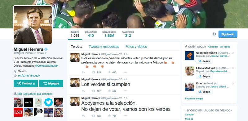 $!“Piojo” Herrera recibió entre 5 y 10 millones de pesos por tweets a favor del Verde Ecologista