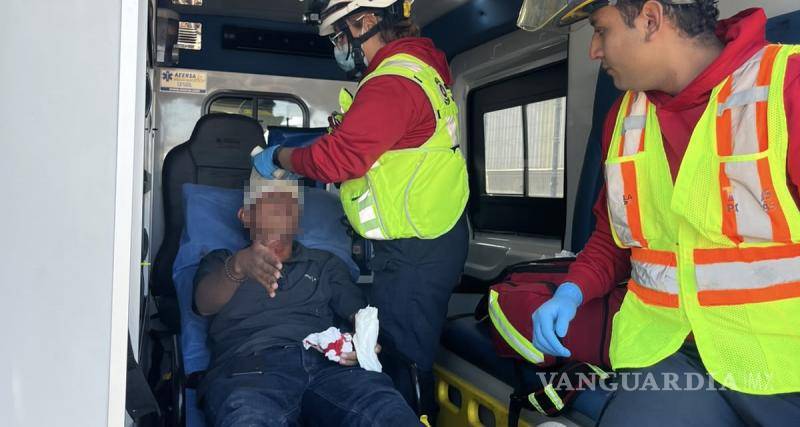 $!Uno de los lesionados presentó una herida de aproximadamente 10 centímetros en la frente.