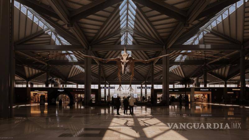 $!En el render se aprecia una propuesta museográfica que incorpora réplicas de fósiles y elementos visuales inspirados en la paleontología.