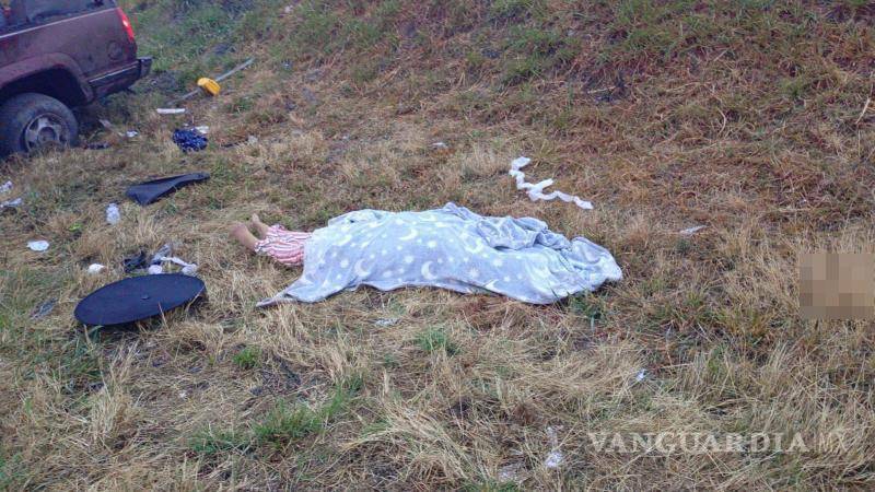 $!Blanca Beatriz ¨N¨, de 62 años, perdió la vida tras el accidente registrado en la carretera federal 57, a la altura del ejido Puerto México, en Galeana, Nuevo León.