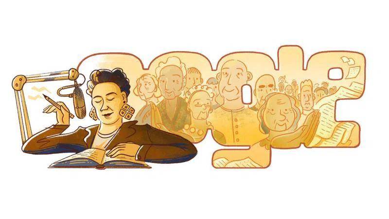 $!Doodle presentado en el inicio del buscador de Google en honor a Emma Godoy.