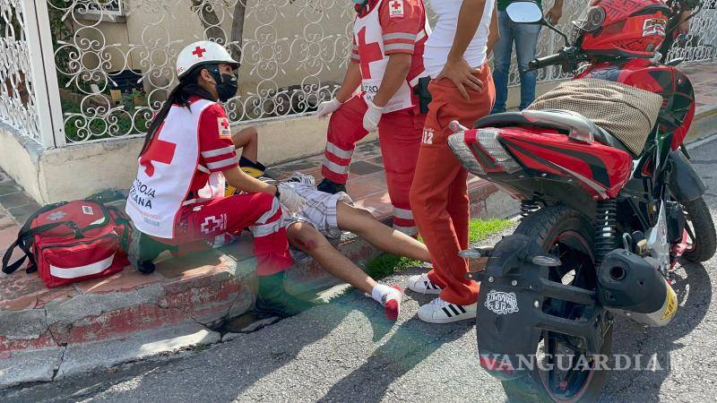 $!Adán Delgado tras sufrir un accidente en motocicleta.