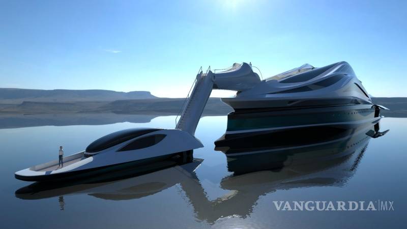 $!Avanguardia, un nuevo megayate de lujo de 137 metros emula la forma de un cisne