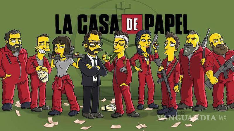 $!¿Ya viste a los personajes de ‘La Casa de Papel’ convertidos en ‘Los Simpson’?