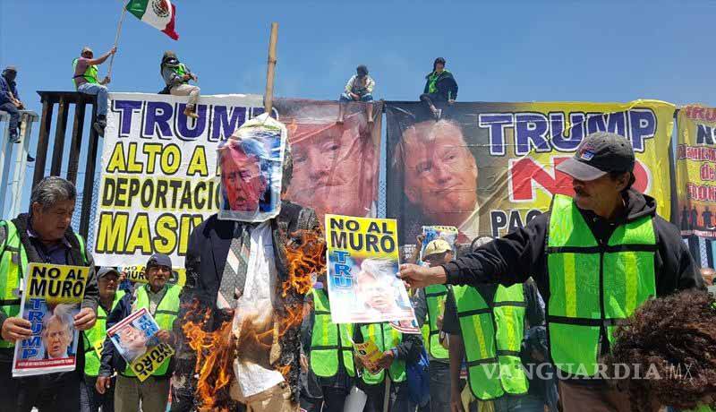 $!En día de las madres, se la recuerdan a Trump con protesta en la frontera