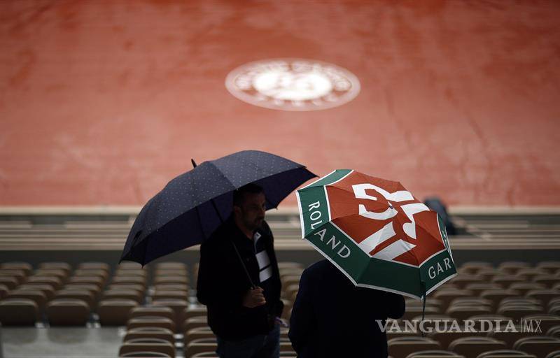 $!Se cancela la jornada de Roland Garros por lluvia