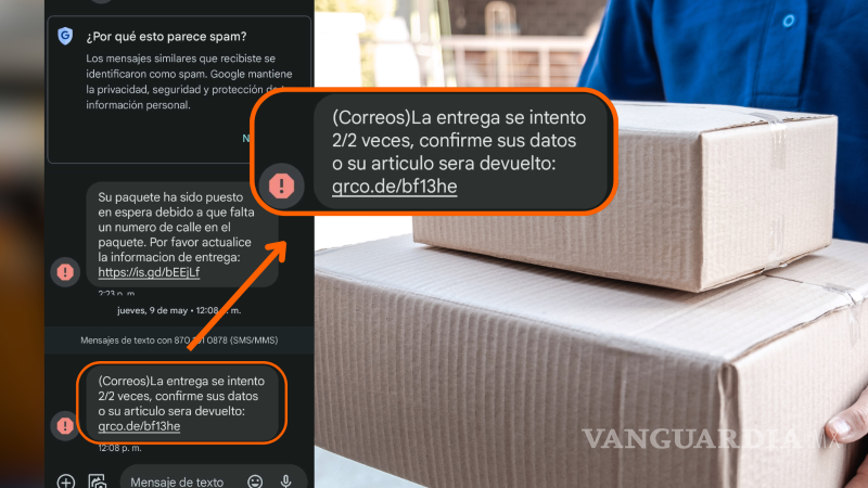 ¿Te llegó un mensaje diciéndote que no pudieron entregar un paquete ...