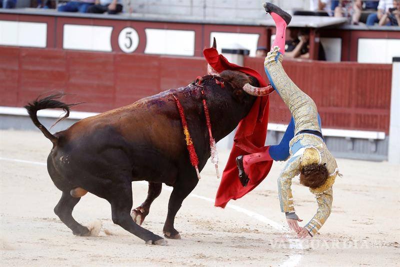 $!La impresionante cornada de un torero en España