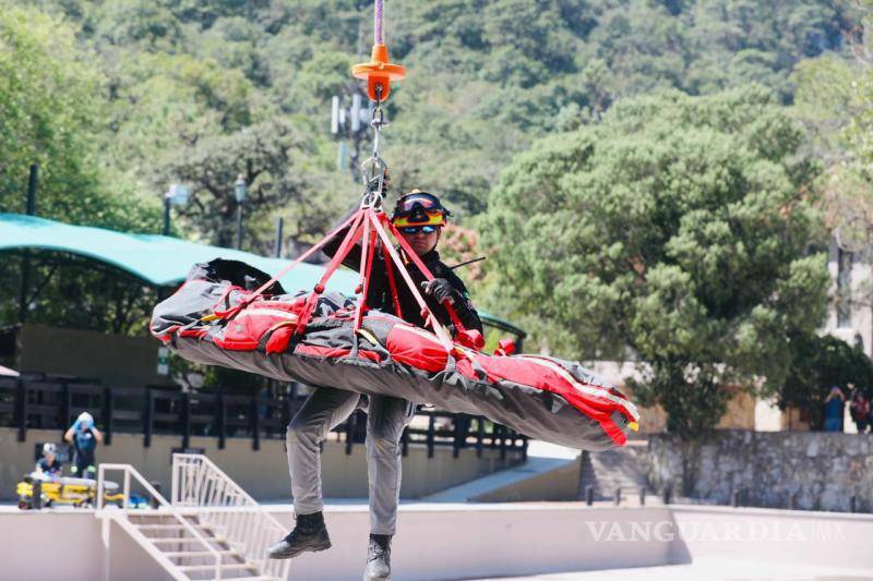 $!Ciclista se desbarranca en el Parque Ecológico Chipinque, en NL